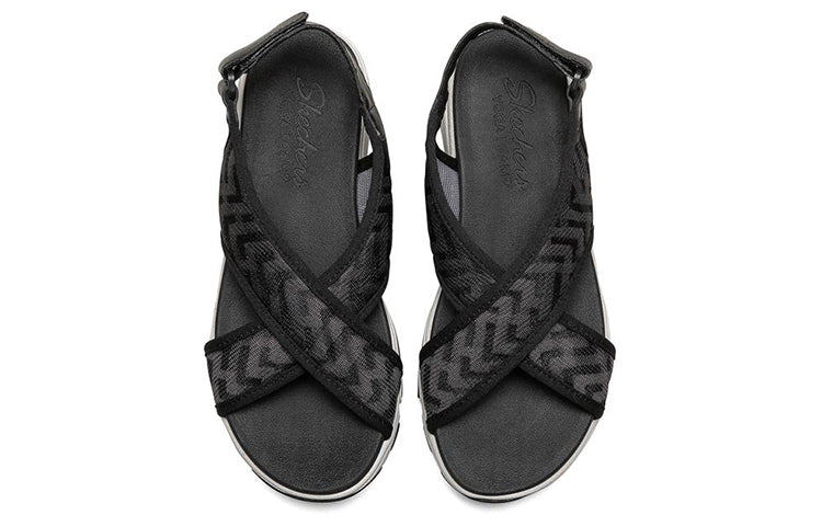 (WMNS) Skechers Daddy-O 'Black White' 163045-BLK