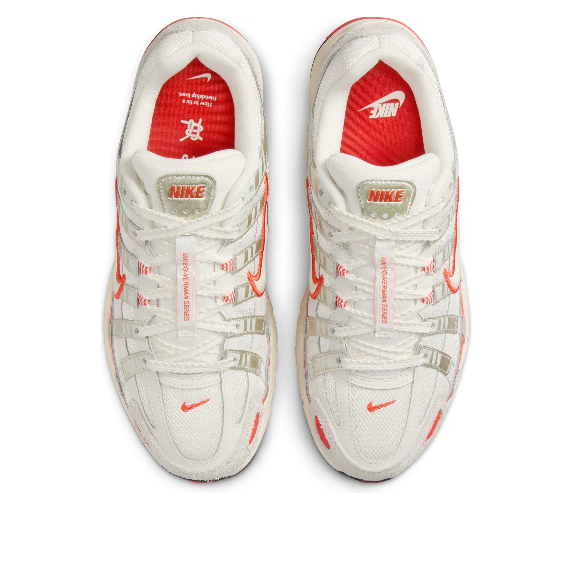 (WMNS) Nike P-6000 'Sail Light Bone Picante Red' HV5230-133