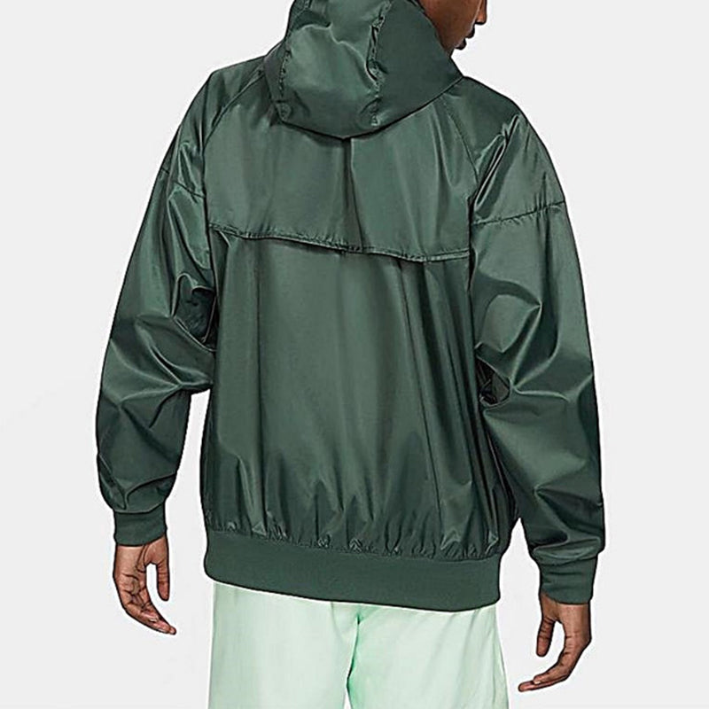 Nike Solid Color Sports Outdoor Training Windproof Hooded Jacket Green DA0001-337