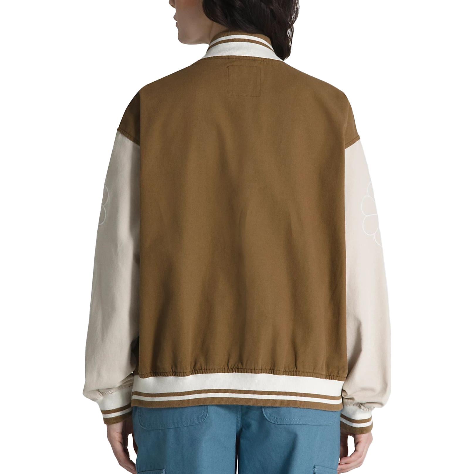 (WMNS) Vans Music Lovers Club Bomber Jacket 'Brown Beige' VN0007580E0