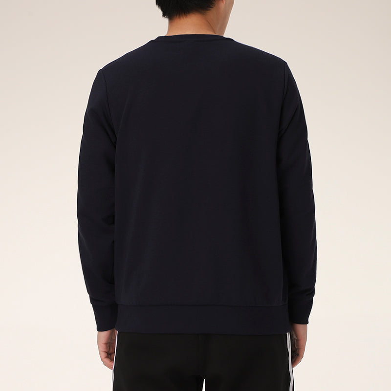 adidas Casual Sports Round Neck Stripe Pullover Dark Blue GK9079