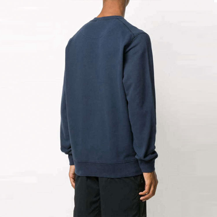 Men's STONE ISLAND Sleeve Cotton Round Neck Navy Blue 731563020-V0028
