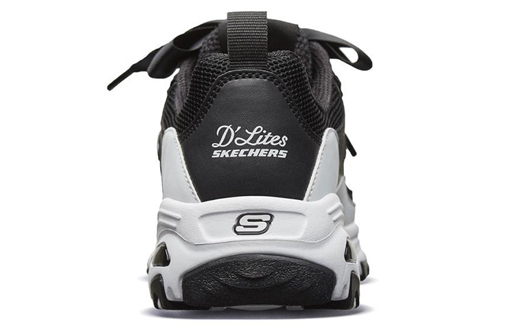 (WMNS) Skechers D'Lites 1.0 Low-Top Running Shoes Black/White 66666193-BKW