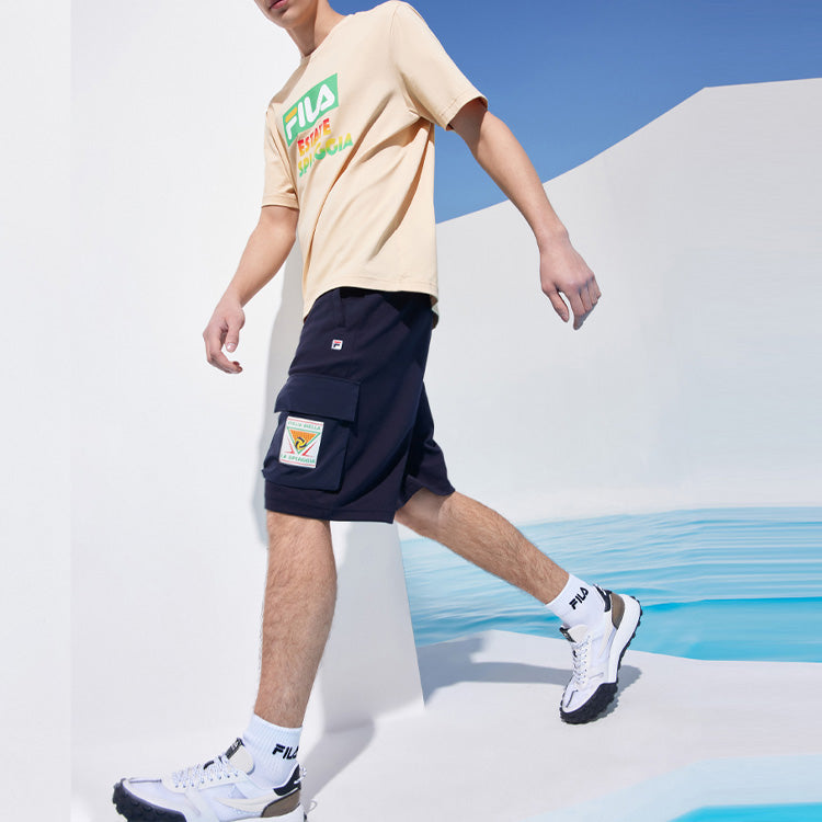 FILA Logo Letter Printing Pocket Short Pant Male Blue F11M128655F-NV