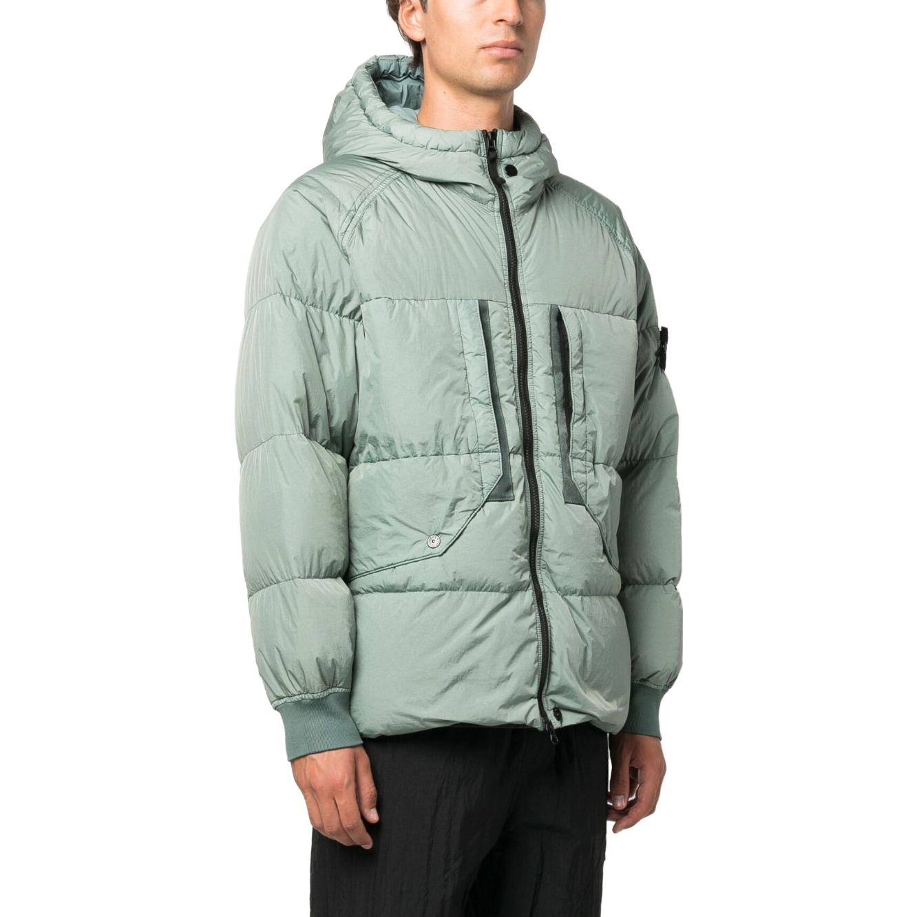 STONE ISLAND Crinkle Reps Hooded Down Jacket 'Sage' 791540723-V0055