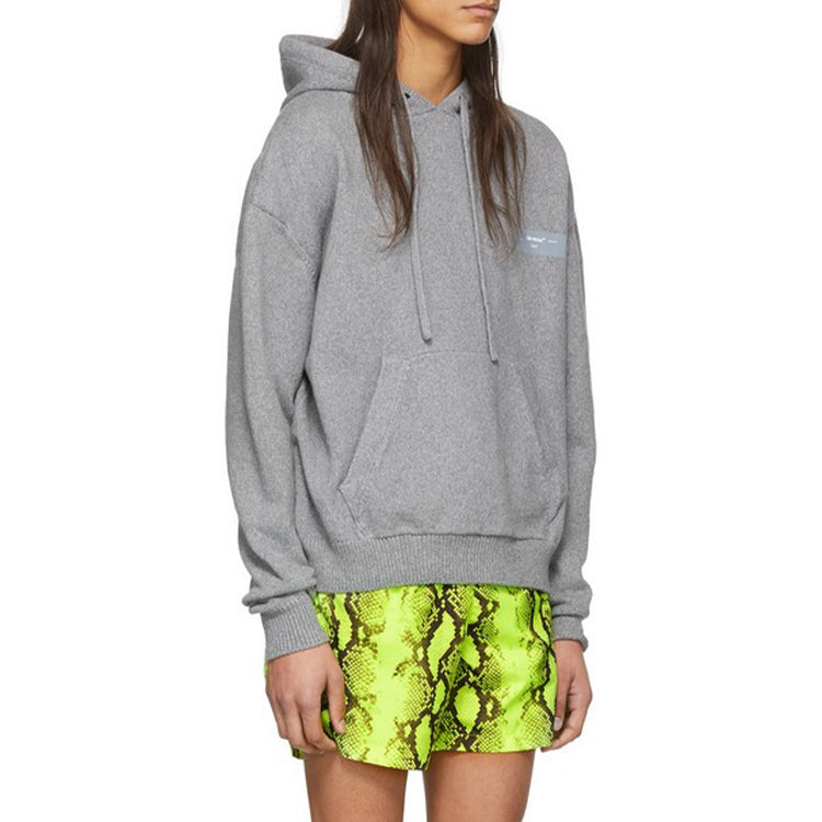 Off-White FW20 Arrows Printing Pullover Men Grey OMHA072R20G730200707