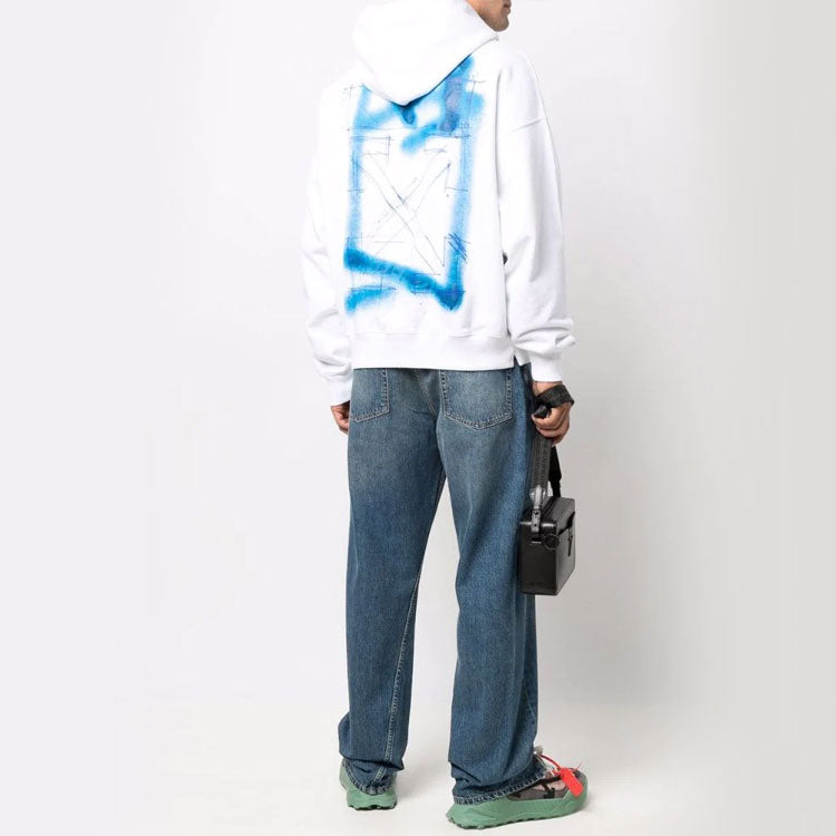 Men's Off-White FW22 Pattern Hooded Long Sleeves Version White OMBB085F21FLE01601450145