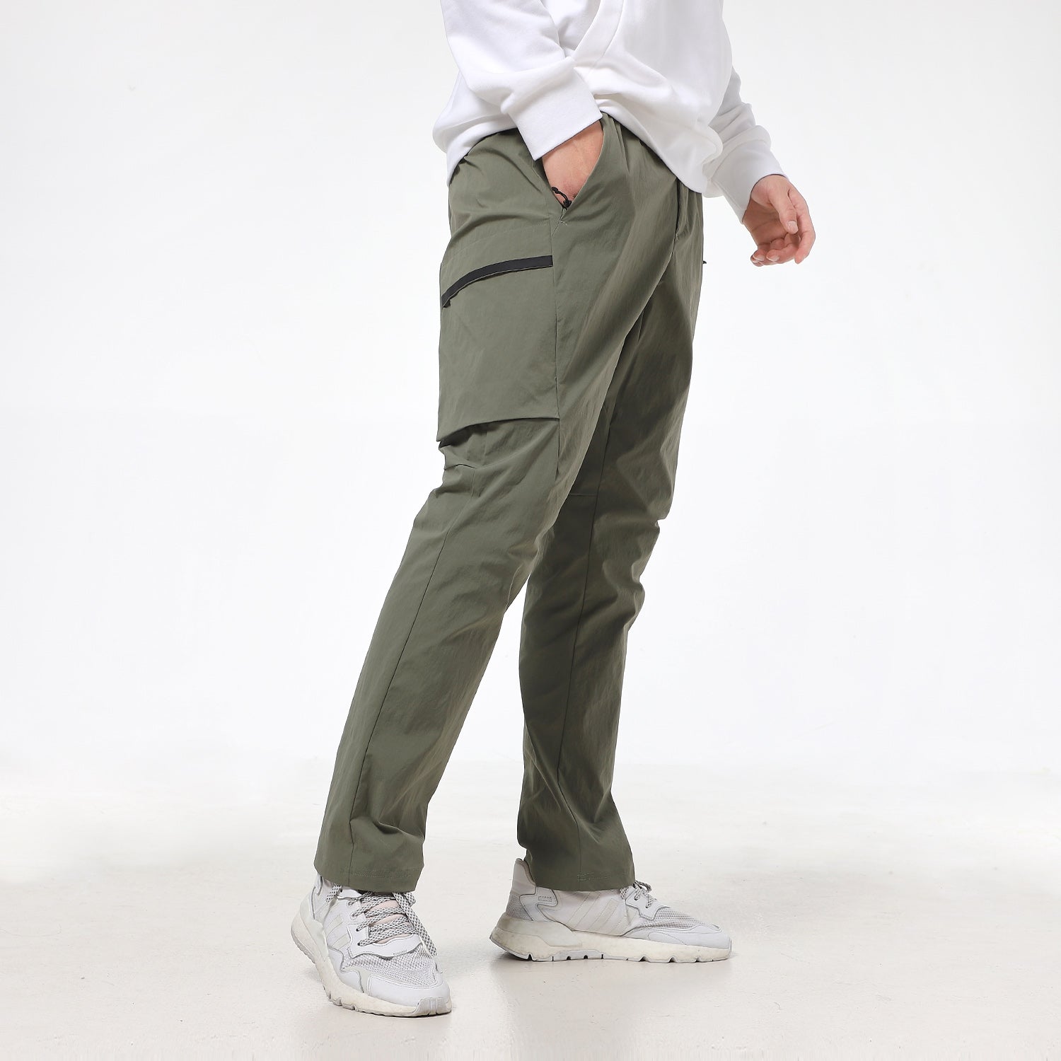 adidas Stretch Pant Athleisure Casual Sports Big Pocket Woven Long Pants GN7358