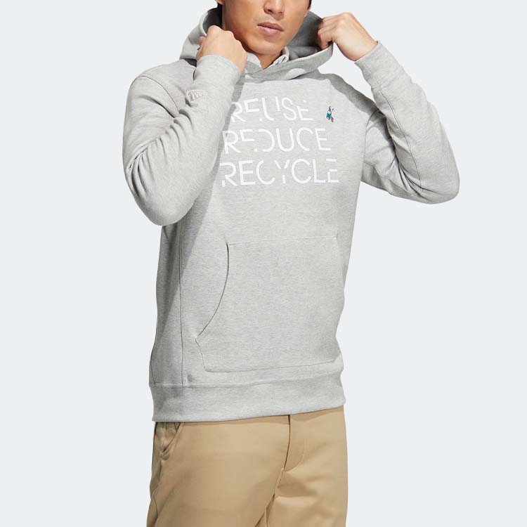 Men's adidas PG SWEAT Alphabet Printing Pullover Medium Hemp Grey HG5785
