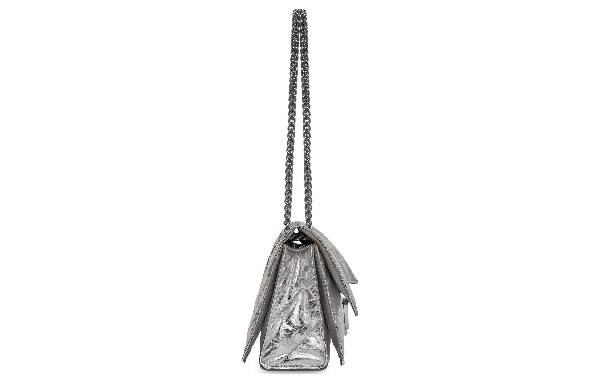 (WMNS) Balenciaga Crush Small Chain Bag Quilted 'Silver' 716351210IW8110