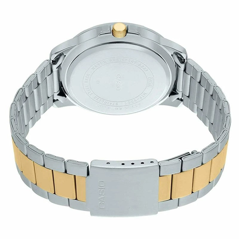 CASIO Stainless Steel Strap Quartz Waterproof Unisex Mens Light Grey Analog MTP-VD01SG-9B