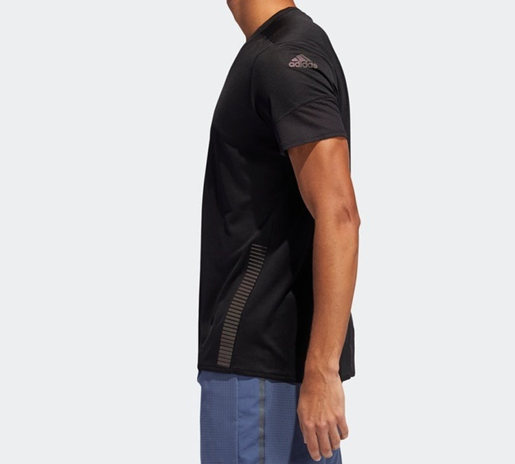adidas Round-neck Casual Short-sleeve Tee Men Black EI6321