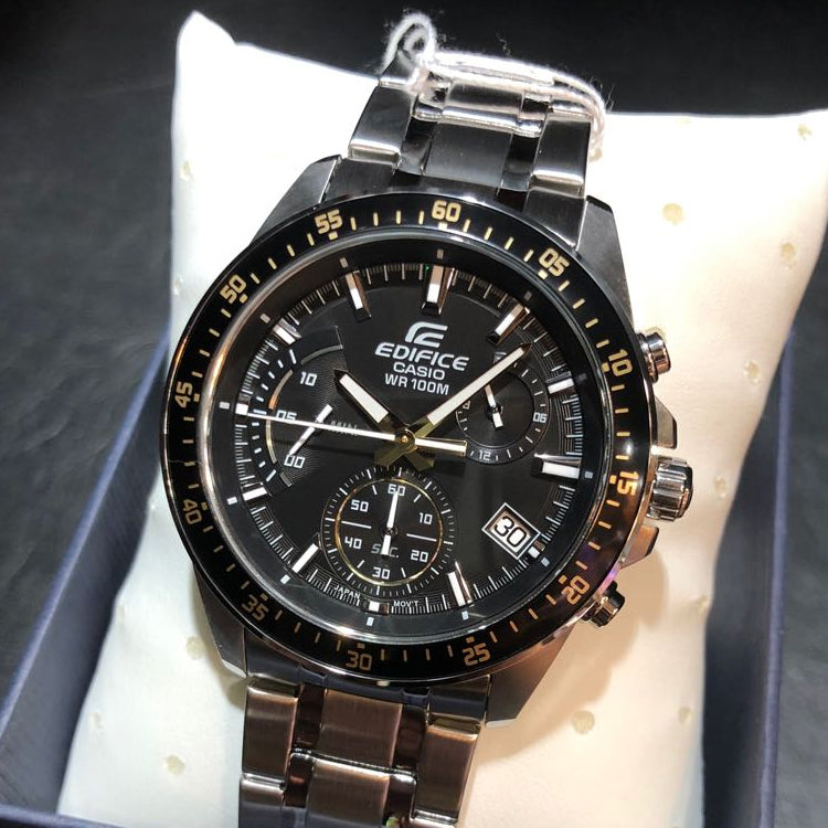CASIO Waterproof EDIFICE Mens Black Analog EFV-540D-1A9VUPRD