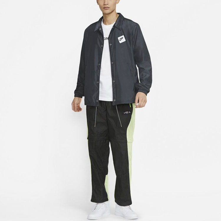 Air Jordan Alphabet Printing Woven logo Sports Jacket Black CZ4825-084