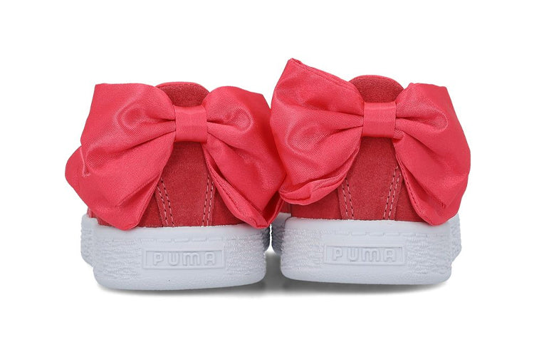 (PS) PUMA Suede Bow Ps Casual Shoes Red 367318-02