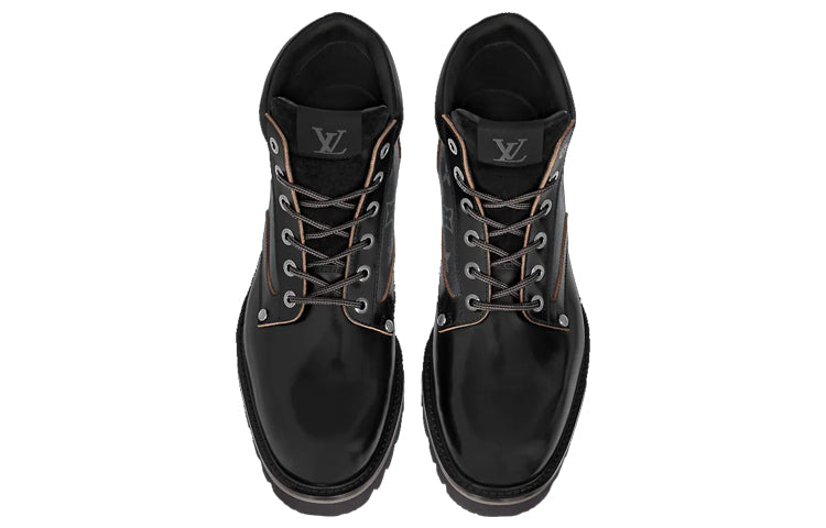 LOUIS VUITTON Oberkampf Ankle Sneakers 'Monogram Black' 1A8ZG1