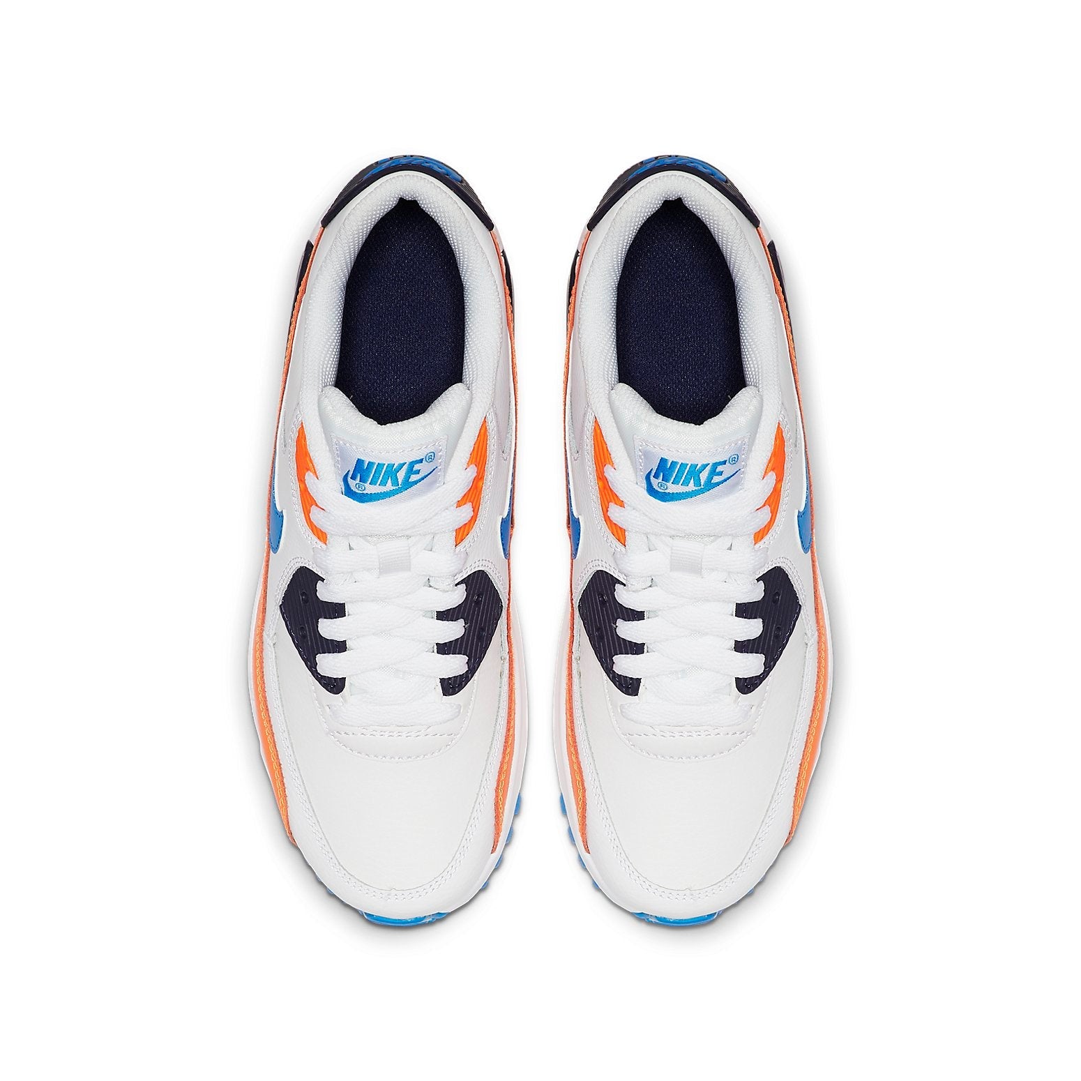 (GS) Nike Air Max 90 Leather 'White Total Orange' 833412-116