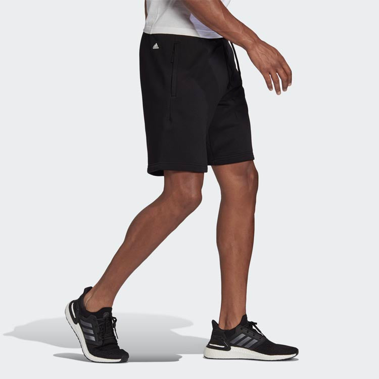 adidas M Fi Short Logo Printing Sports Lacing Loose Shorts Black GM6468