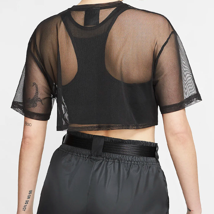 (WMNS) Nike Sportswear Sports Round Neck Short Sleeve Black CJ2702-010