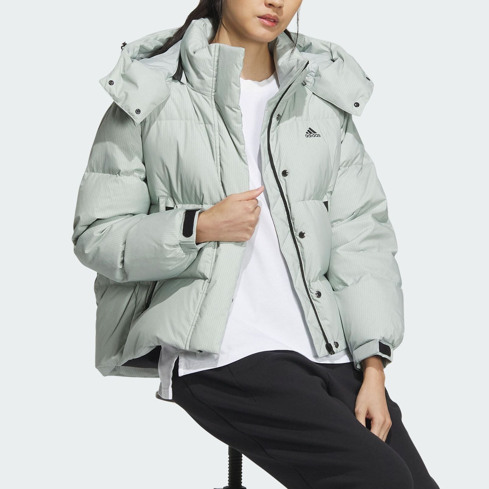 (WMNS) adidas Puffy Down Jacket 'Teal' IW0774