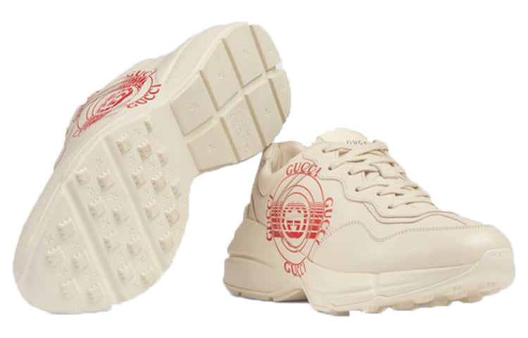 (WMNS) Gucci Rhyton 'Gucci Disk Print - Ivory' 630609-DRW00-9522