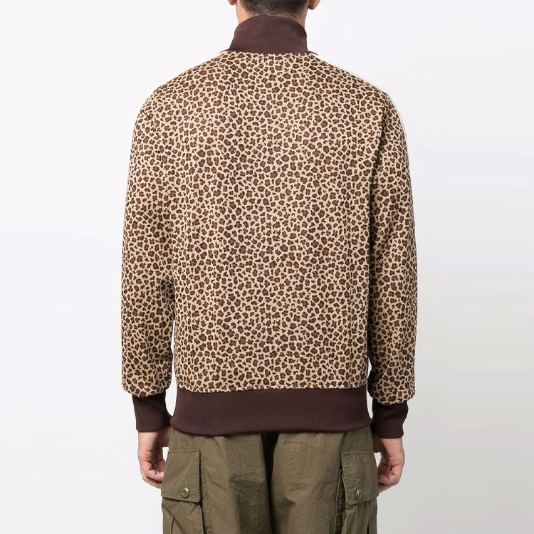 Palm Angels Leopard Track Jacket 'Brown White' PMBD001S22FAB0076103