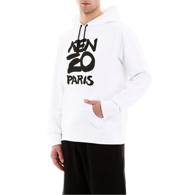 KENZO Alphabet Logo Pattern Hoodie 'White' FA55SW1654ME-01