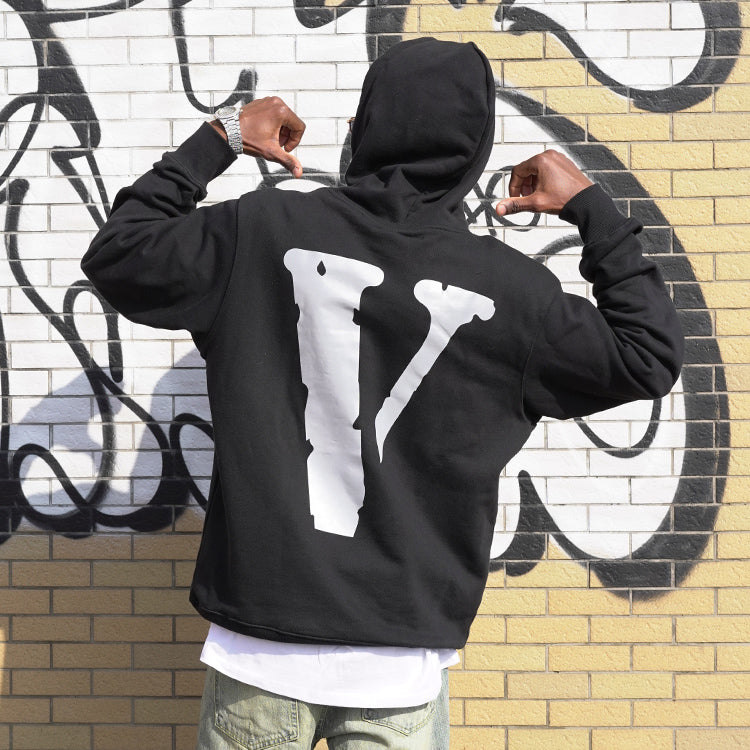 VLONE Staple 3M V Logo Hoodie 'Black White' VLHD20002