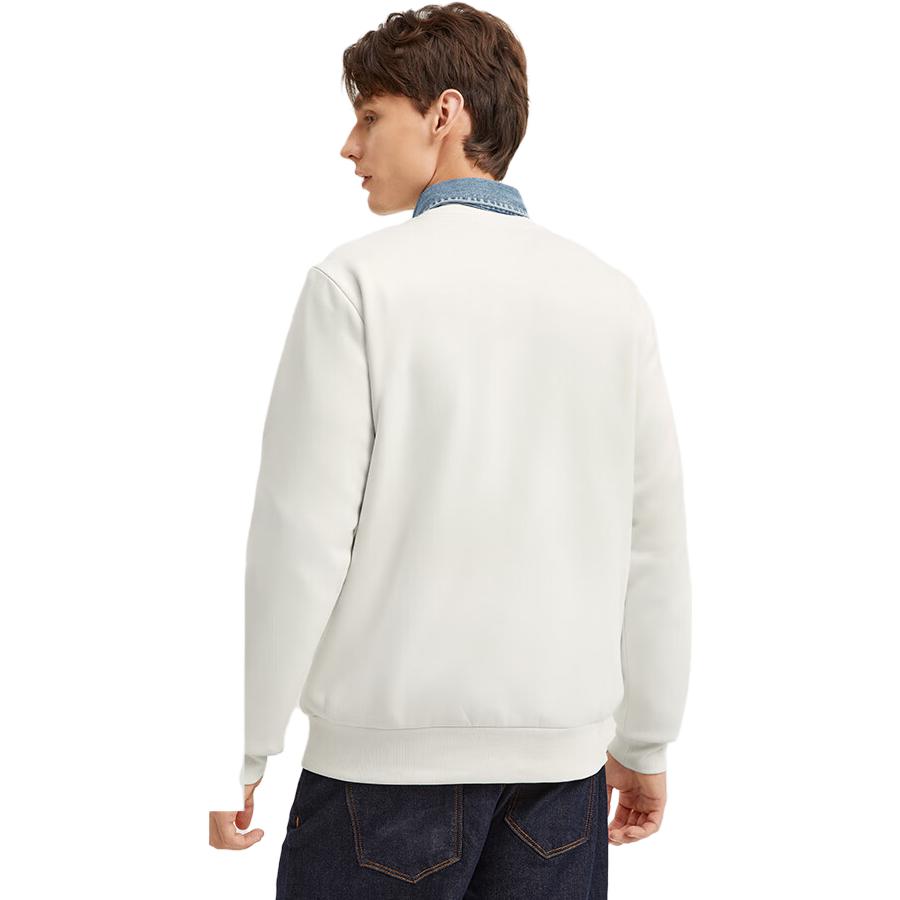 Skechers Diamond Series Letter Printed Crew Sweater 'White Black' L423M173-0074