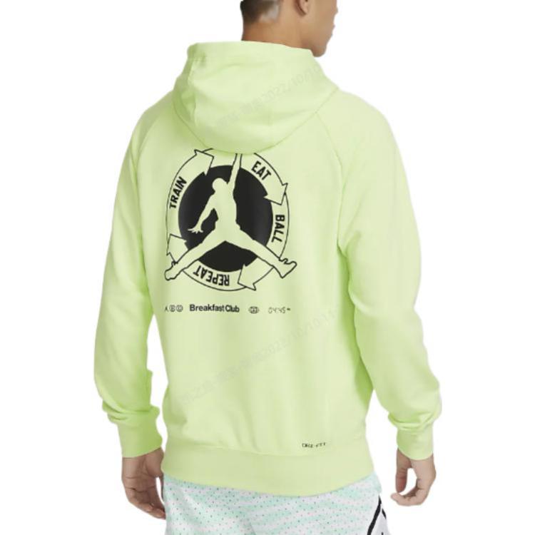 Air Jordan Solid Color Drawstring Hoodie Men's Light Lime DV1291-383