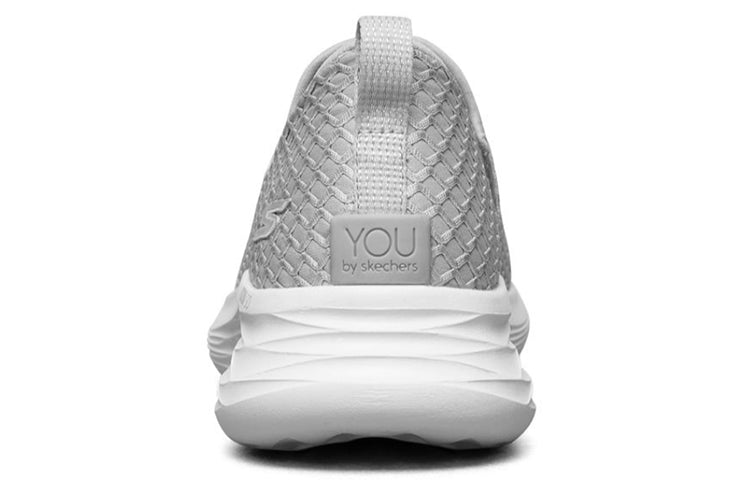 (WMNS) Skechers You Wave Running Shoes Gray/White 132000-GRY