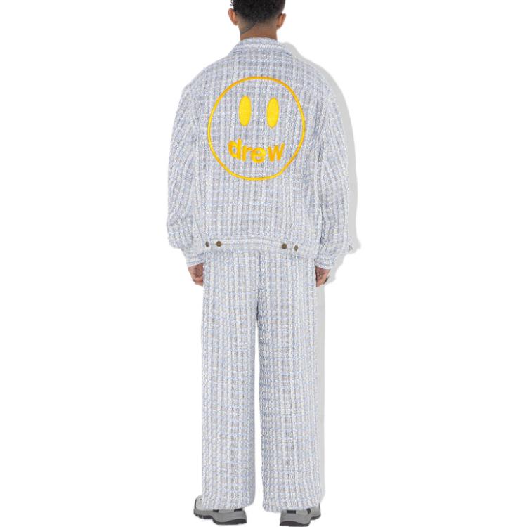 Drew House Boucle Mascot Oversized Trucker Jacket 'Grey Blue' DH-SS23-007