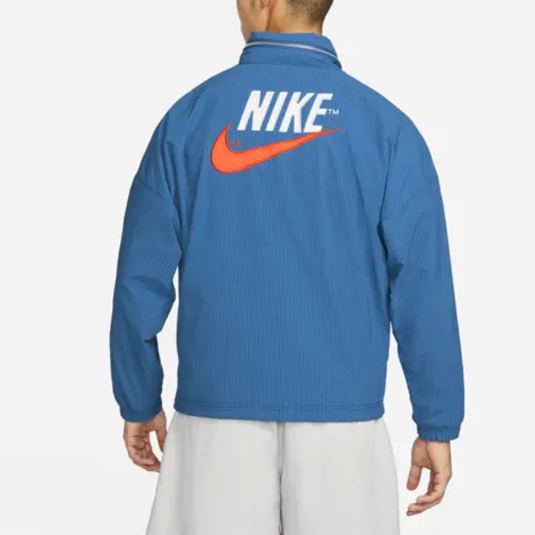 Nike Sportswear Alphabet Logo Woven Jacket Asia Sizing 'Blue' DM5286-407