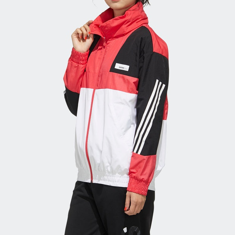 (WMNS) adidas neo Printing Hooded Jacket Pink FU1069