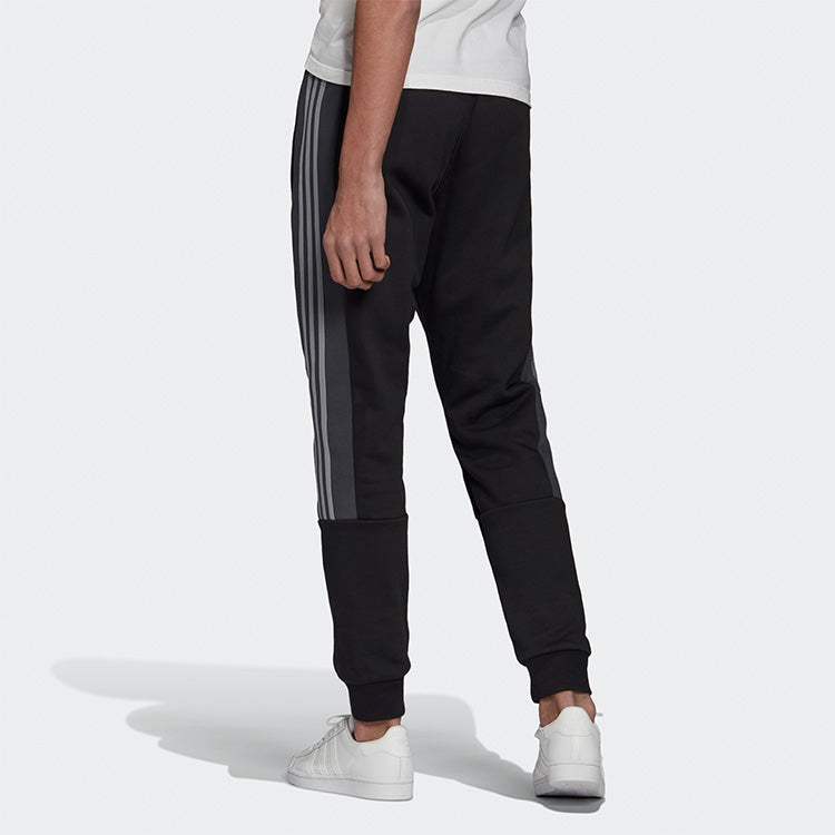 adidas originals Bx-20 Sweat logo Printing Colorblock Knit Bundle Feet Sports Pants Black GD5791