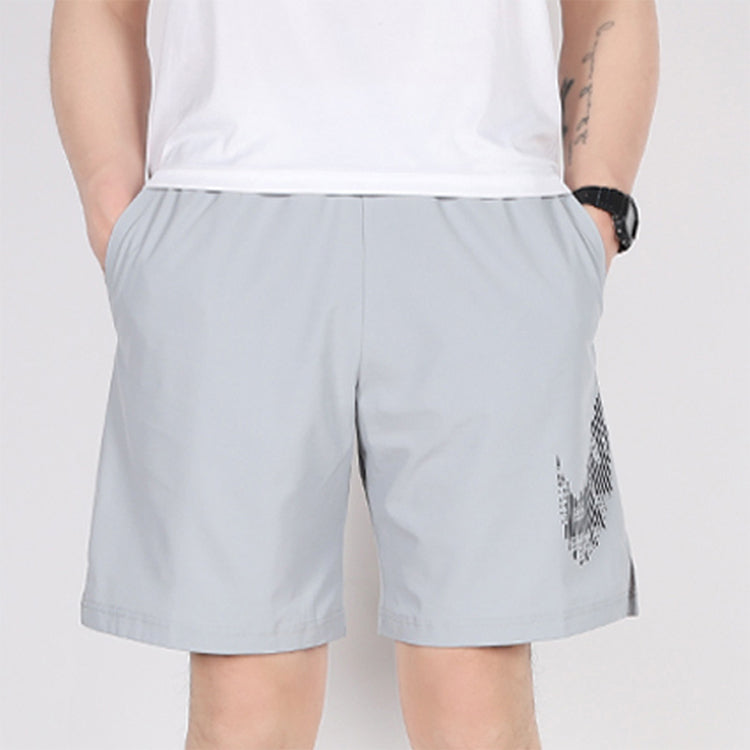 Men's Nike Side Logo Sports Loose Gray Shorts CJ2393-077