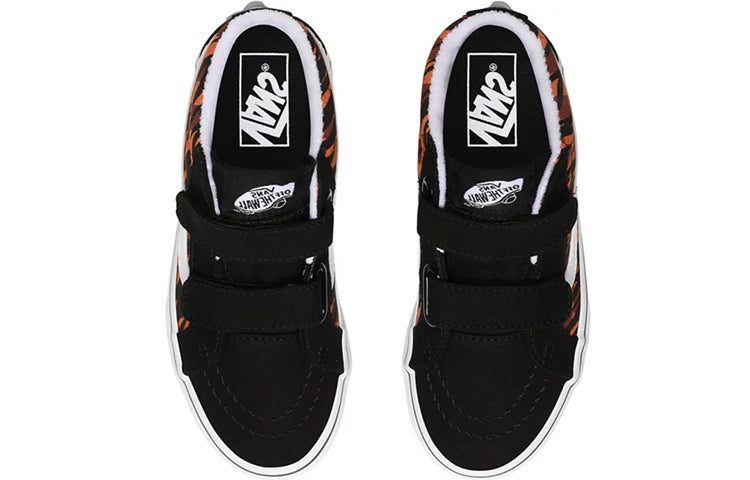 Vans Animal Checkerboard Sk8-Mid Reissue V Kids Black/Orange VN0A4UI5XWG
