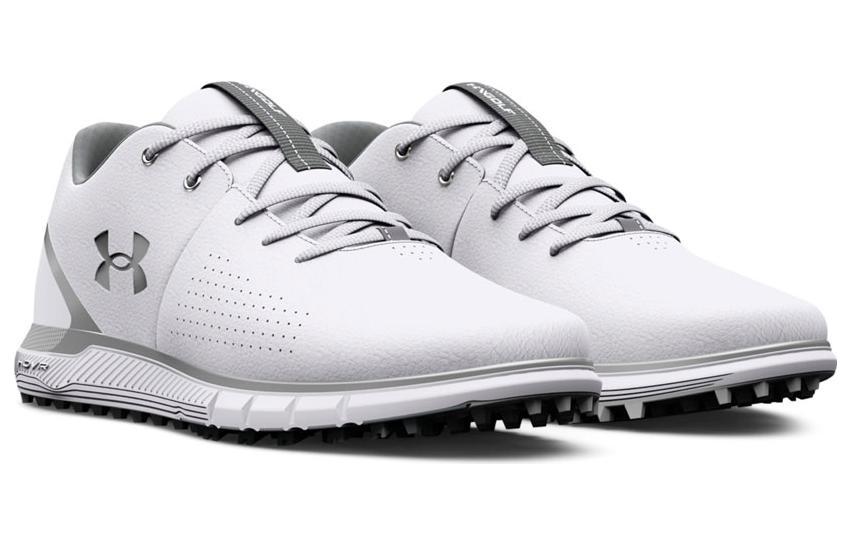 Under Armour HOVR Fade 2 Spikeless Golf 2E Wide 'White Metallic Silver' 3026404-100