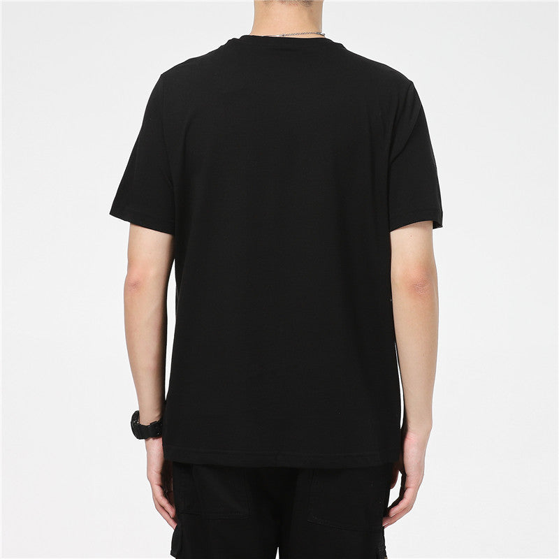 adidas M Camo T Camouflage Logo Printing Sports Short Sleeve Black H12198