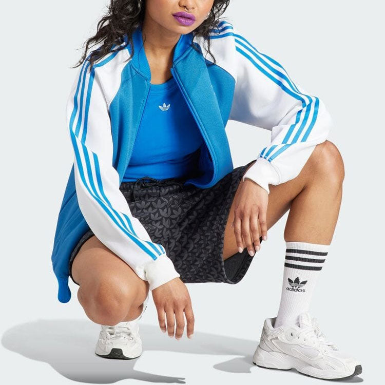 (WMNS) adidas Adicolor Classics Oversized SST Track Jacket Asia Sizing 'Blue White' II0718