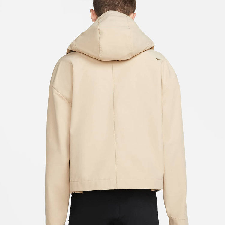 Nike x MMW Crossover Solid Color Zipper Hooded Jacket Unisex Cream Yellow DD9429-248