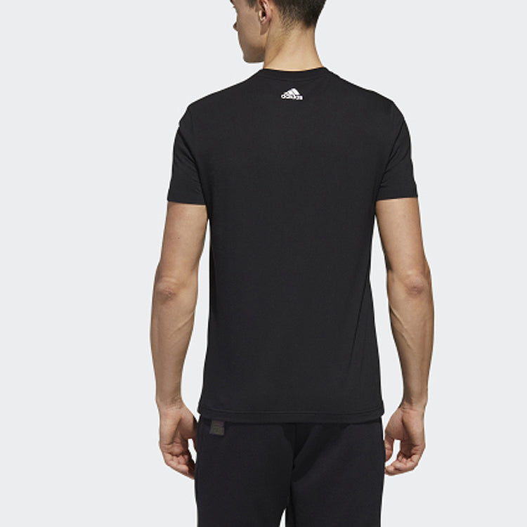 adidas Minimalistic logo Solid Color Short Sleeve Black GL5623