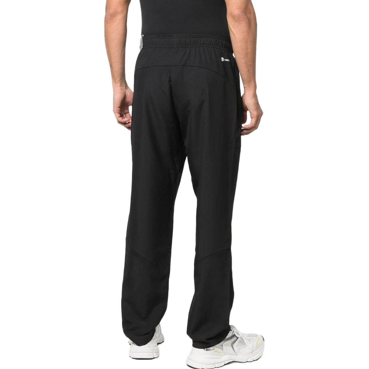 Men's adidas Logo Printing Pattern Elastic Waistband Straight Sports Pants/Trousers/Joggers Black HF7200