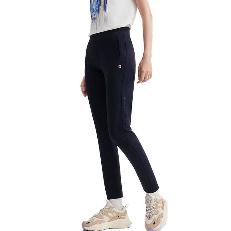 (WMNS) FILA Printing Sports Casual Pants Blue F11W028609F-NV