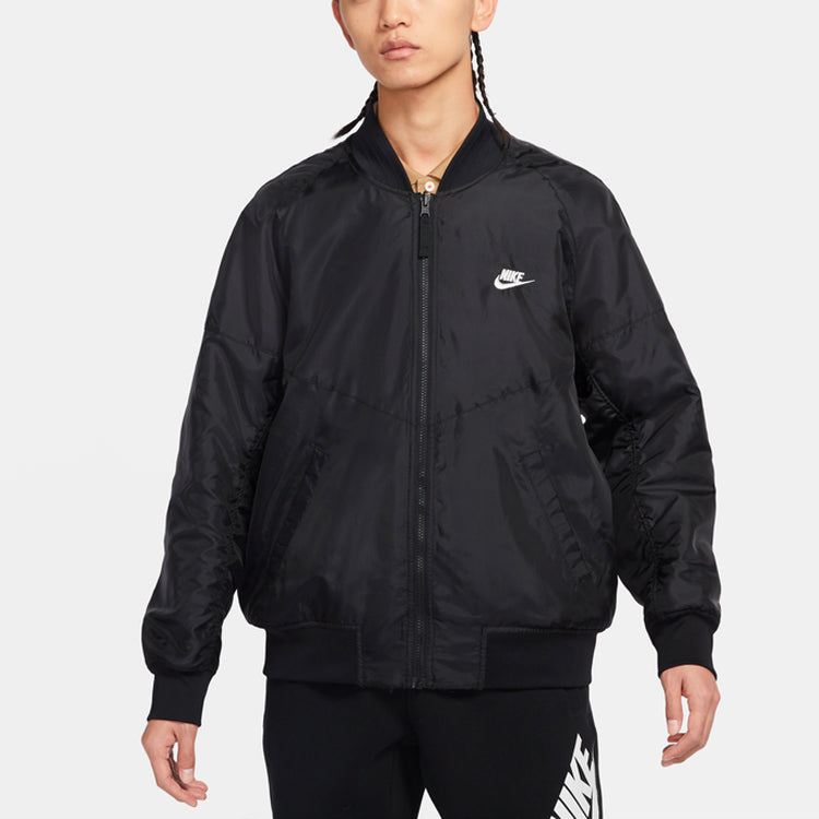 Men's Nike Plaid Reversible Loose Jacket Brown DR6864-104