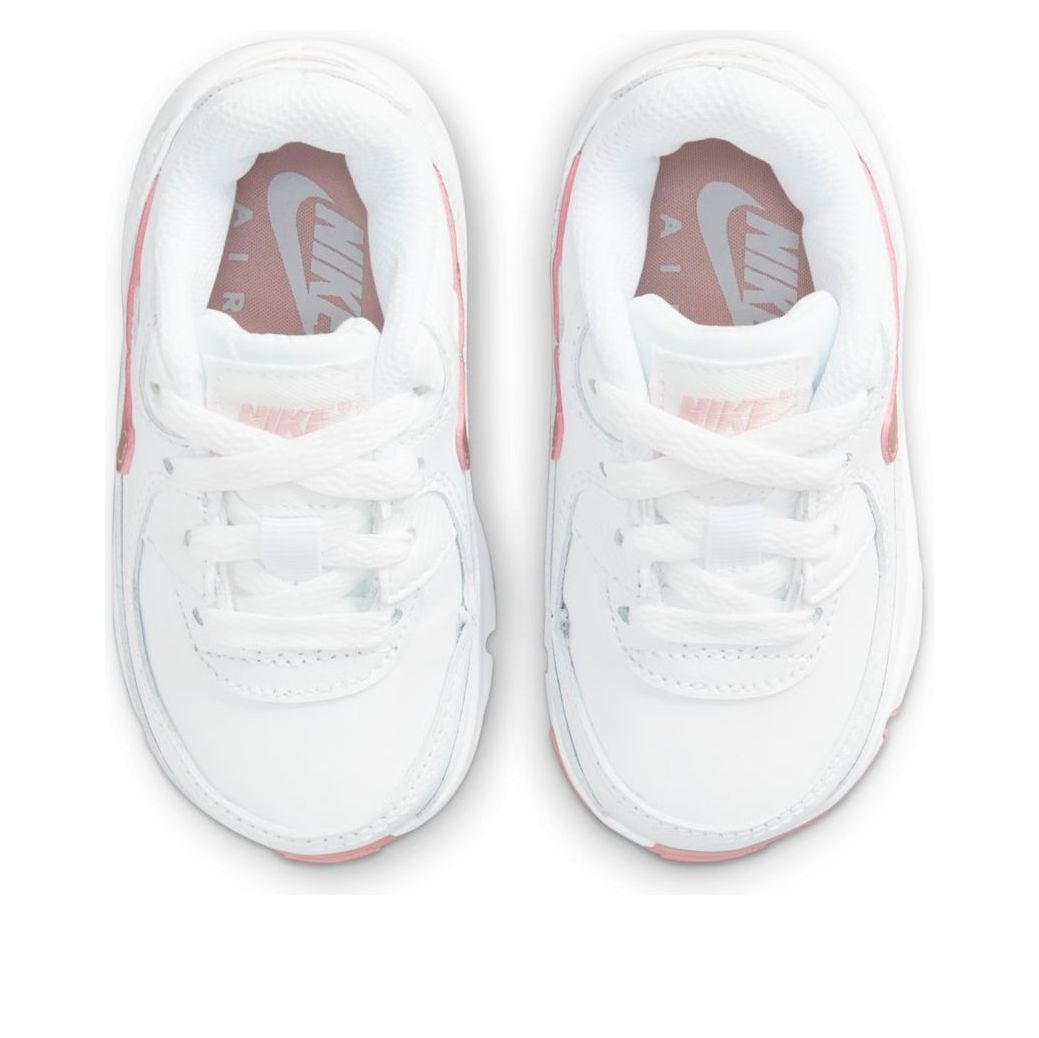 (TD) Nike Air Max 90 Low-Top Running Shoes White/Pink CD6868-115
