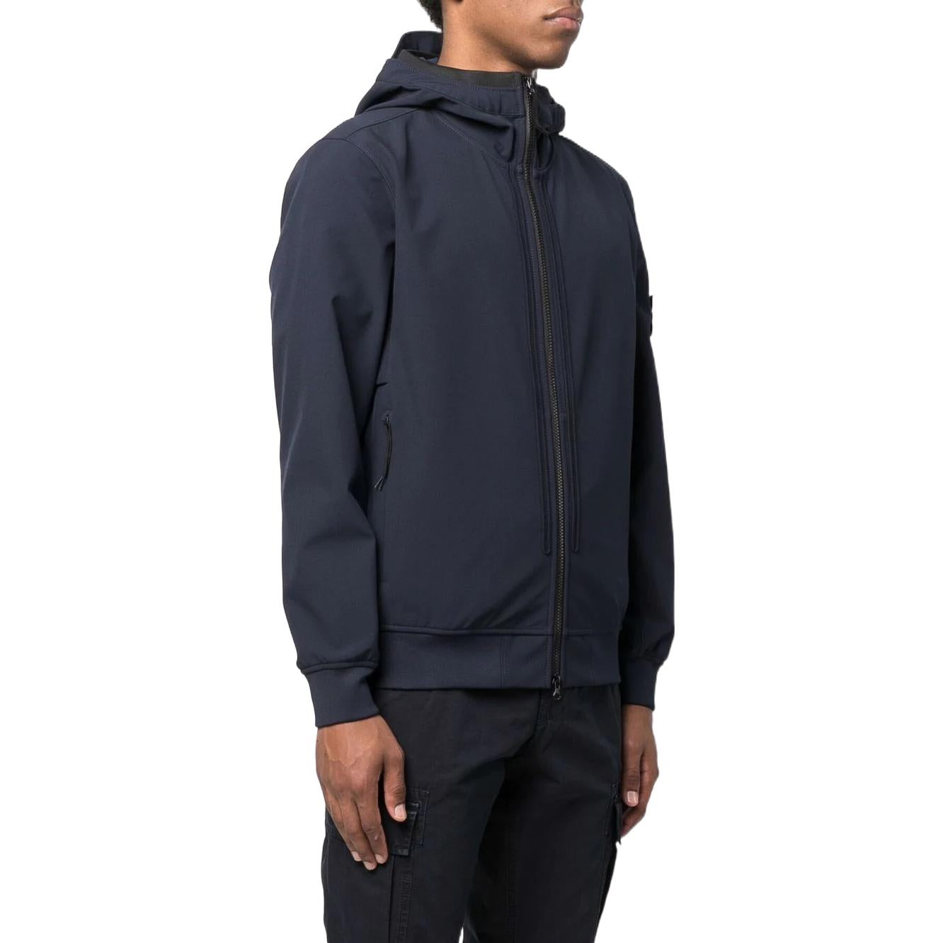 STONE ISLAND Soft Shell-R Hooded Jacket 'Navy' 761540427-V0020
