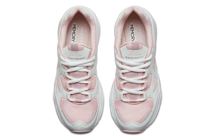 (WMNS) Skechers D'Lites Airy Low Chunky Shoes Pink/White 88888364-WPK