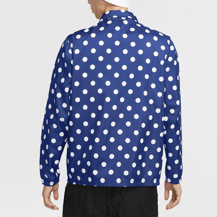 Nike Windproof Breathable polka dots Printing Long Sleeves Jacket Blue CQ8924-480