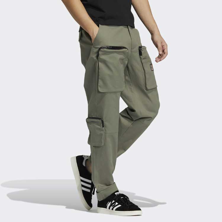 adidas originals Premium Wv Pnt Multiple Pockets Cargo Sports Long Pants Green GV0917
